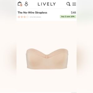 Lively No-Wire Strapless Bra